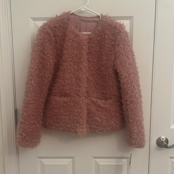 NWT Via Spiga Reversible Curly Faux Fur Coat Size S Lightweight - Picture 5 of 10